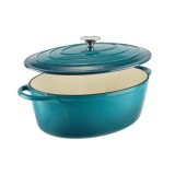 Cratita pentru rata din fonta emailata 34 cm, aprox. 7 litri, turcoaz Handy KitchenServ