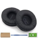 Set 2 bureti pentru casti Logitech H609 / H600 / H390, On-Ear, Negru, Spuma cu memorie, Piele ecologica creponata