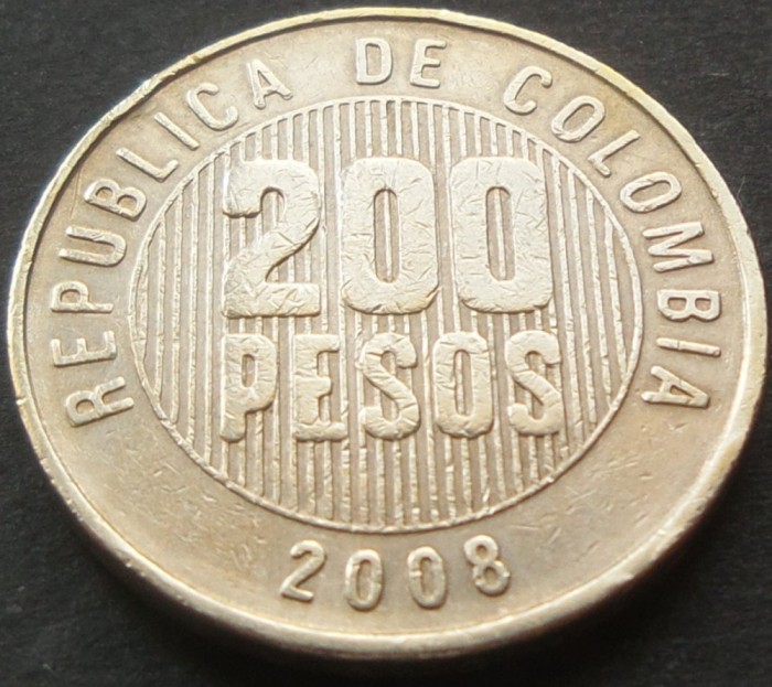 Moneda exotica 200 PESOS - COLUMBIA, anul 2008 *cod 4013