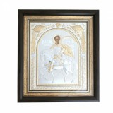 Icoana argint Sfantul Dumitru rama 15.5x17