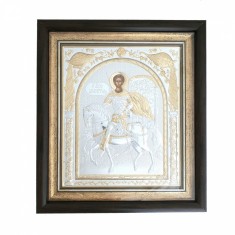 Icoana argint Sfantul Dumitru rama 15.5x17