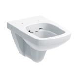 Vas WC suspendat, Geberit, Selnova Square, cu spalare verticala, rimfree, alb