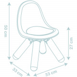 Scaunel cu spatar pentru copii Smoby Little albastru