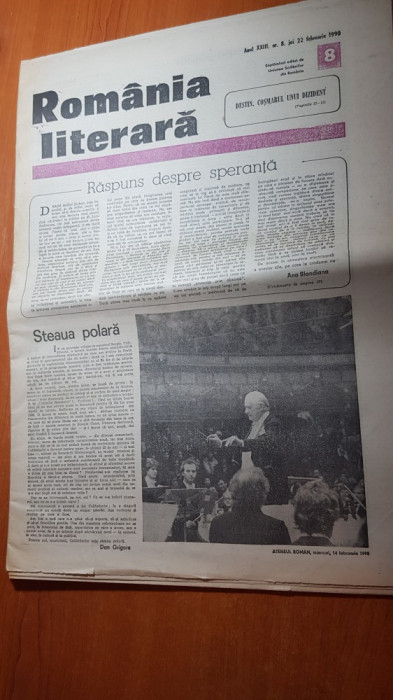 ziarul romania literara 22 februarie 1990-articolul &quot; anul 1990 sau anul 1 &quot;