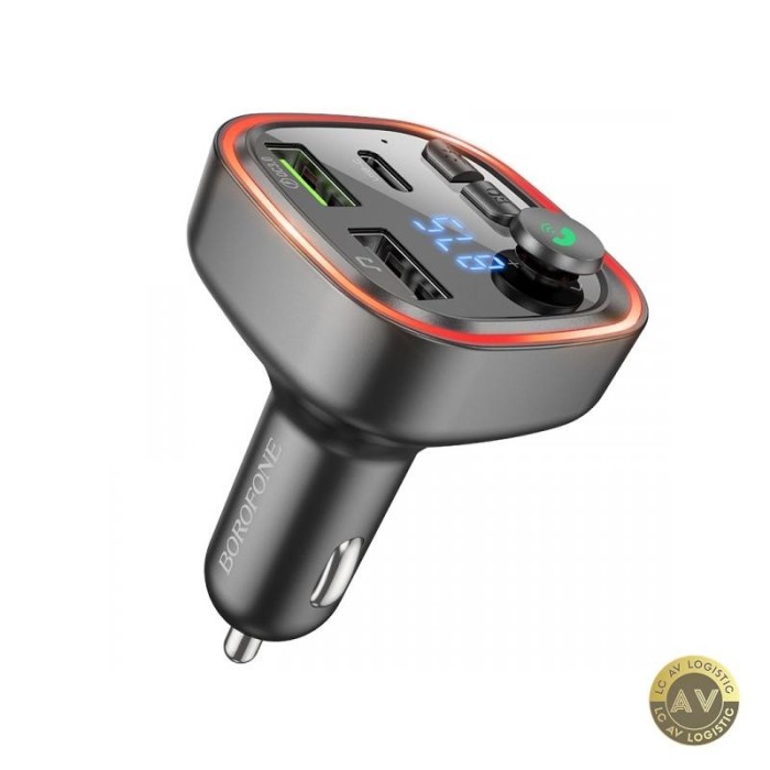 Modulator FM Bluetooth Borofone BC48 2 x USB-A - 1 x USB-C