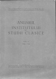 1344SPN Anuarul Institutului de Studii Clasice, volumul V (1944-1948), 1949, Universitatea Victor Babeș, Cluj