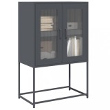 Dulap inalt vidaXL antracit 68x39x107 cm otel, 4 compartimente, 2 usi, depozitare haine, carti, obiecte