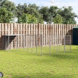 vidaXL Padoc pentru c&acirc;ini, argintiu, 8,47 m&sup2;, oțel 3082219