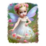 Sticker decorativ Zana, Alb, 70 cm, 11006ST