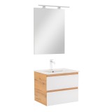 Mobilier complet de baie Vario Forte 60 stejar-alb