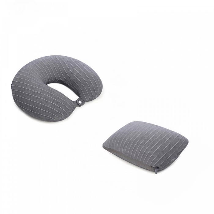 Pern&Auml; de c&Auml;l&Auml;torie 2&Atilde;&reg;n1, design versatil cu particule de spum&Auml; cu memorie, confort ergonomic, gri