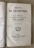 Elements de Geometrie 1857, A.M. Legendre - Carte Veche, Bibliofilie, 284 Pagini