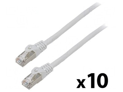Patch cord F/UTP 6 litat CCA PVC gri 1,5m 26AWG Fire: 8 - Patch cord F/UTP gri 1,5m 26AWG Fire: 8 foto