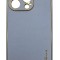 Husa compatibila cu iPhone 14 Pro, Piele ecologica, Full protection, Albastru