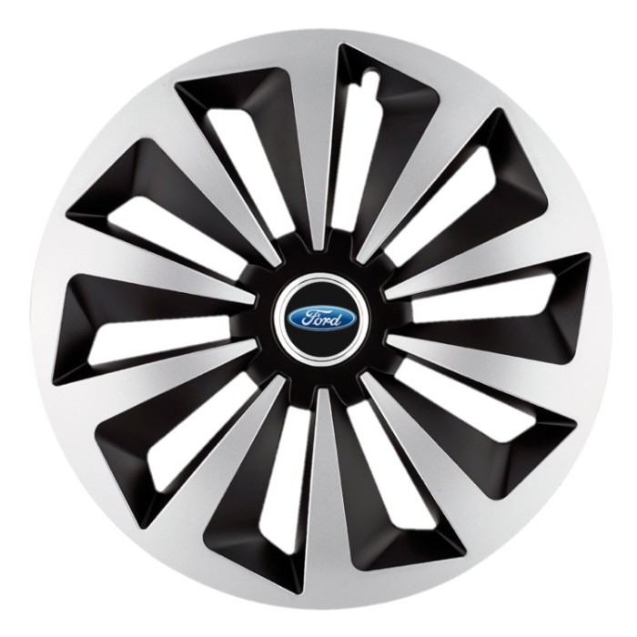 Set 4 capace roti Fox Gri-Negru R16 pentru gama auto Ford
