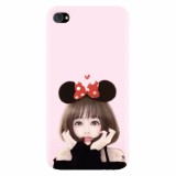 Husa silicon pentru Apple Iphone 4 / 4S, Girly 002