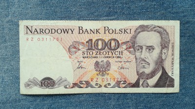 100 Zlotych 1986 Polonia / Zloti foto