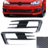 Cadru grila pentru faruri de ceata stil GTI din carbon, potrivit pentru VW Golf 7 12-17 Performance AutoTuning
