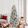 VidaXL Brad de Crăciun artificial cu 300 LED Alb 73 x 73 x 180 cm 3396043