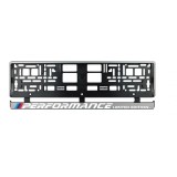 Set 2 bucati, suport numar inmatriculare argintiu BMW Performance
