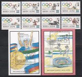 Sierra Leone 1989 - C&acirc;știgătorii medaliei de aur la Jocurile Olimpice, Seul, Serie + 2 Colite, SET COMPLET, Cota 26.50 EURO, MNH
