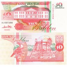 Suriname 10 Guldeni 1996 P-137b UNC