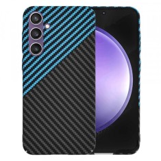Husa pentru Samsung Galaxy S23 FE S711, Techsuit, Carbonite FiberShell, Neagra Bleu