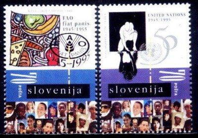 C1242 - Slovenia 1995 - ONU 2v. neuzat,perfecta stare foto