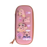 Penar copii maro cu design haios capybara