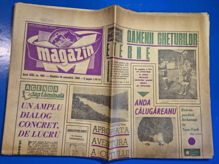 ziarul magazin 15 noiembrie 1969 - anda calugareanu, interviu nicolae dobrin