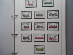 Bloc serie timbre locomotive trenuri cai ferate Bhutan nestampilate foto