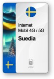 ESIM Internet Suedia, valabil 7 zile, trafic Nelimitat, Premium