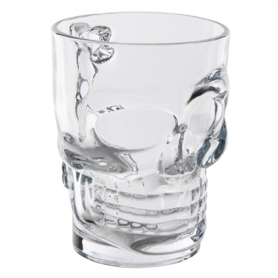 Pahar Bere, Model Craniu, Transparent, Capacitate 0,5L, Sticlă foto