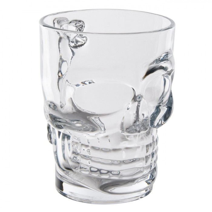 Pahar Bere, Model Craniu, Transparent, Capacitate 0,5L, Sticlă