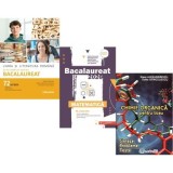 Pachet Bacalaureat 2026. Limba si literatura romana. 72 teste complete, Matematica M_Mate-Info si Chimie organica pentru liceu. Sinteze. Probleme. Tes