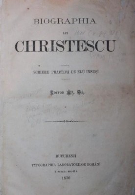 BIOGRAFIA LUI CHRISTESCU, 1870 foto