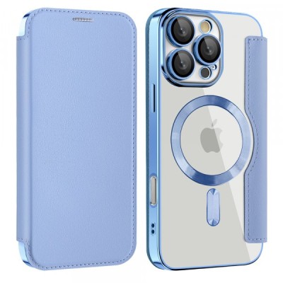 Husa MagSafe pentru Samsung Galaxy A17 5G, Techsuit, SmartMag Book, Bleu foto