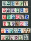 AUSTRIA 1948-1952-COSTUME-LOT INTEGRAL DE 37 TIMBRE NESTAMPILATE MNH, Nestampilat
