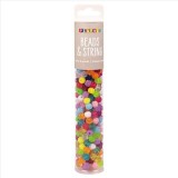 Set creatie cu de 250 de margele colorate rotunde cu striatii