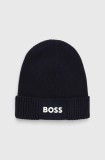 Boss Green caciula din amestec de lana BOSS GREEN culoarea albastru marin