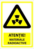 semn pentru materiale radioactive
