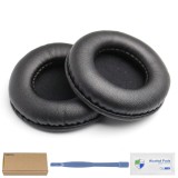 Set 2 bureti pentru casti Logitech H609 / H600 / H390, On-Ear, Negru, Piele ecologica, Spuma cu memorie