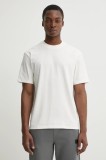 HUGO tricou din bumbac barbati, culoarea bej, neted, 50488330
