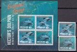 Noua Zeelanda 1991 fauna delfini MI 1195-96 + bl.28 MNH, Nestampilat