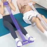 Dispozitiv cu Corzi Elastice și Pedale pentru &Icirc;ntindere și Antrenament, Mov