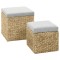 Set taburete 2 buc., iarba de mare, gri