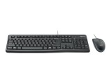 Cumpara ieftin Logitech MK120 Black , Combo Tastatura + Mouse cu Fir USB, 1000, DPI, QWERTY US International