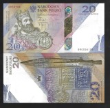 POLONIA 20 ZLOTI / ZLOTYCH 2025 , P - 199a , 1000 ANI de la Incoronarea lui Boreslaus Chrobrego , UNC , necirculata