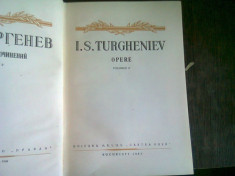 OPERE - I.S. TURGHENIEV VOL. II (RUDIN, UN CUIB DE NOBILI, ADNOTARI) foto