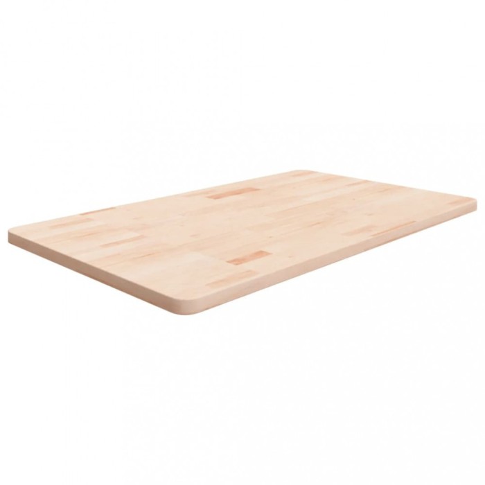 Blat de baie, 100x60x2,5 cm, lemn masiv netratat